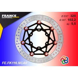 Front racing brake disc France Equipement black - Suzuki 1000 GSXR ABS 2017-2021