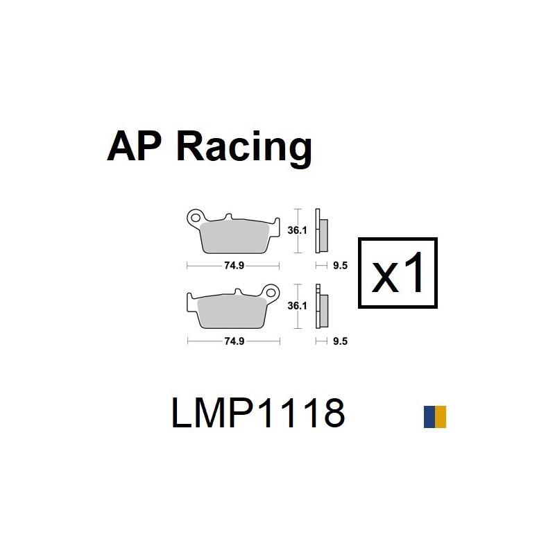 Plaquettes de frein AP Racing type LMP1118SC scooter