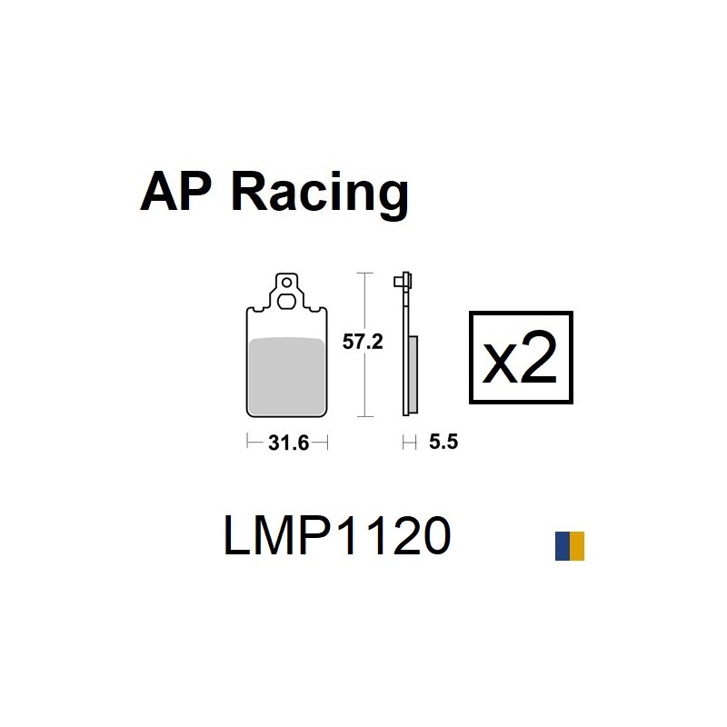 Brake pads AP Racing type LMP1120SC scooter