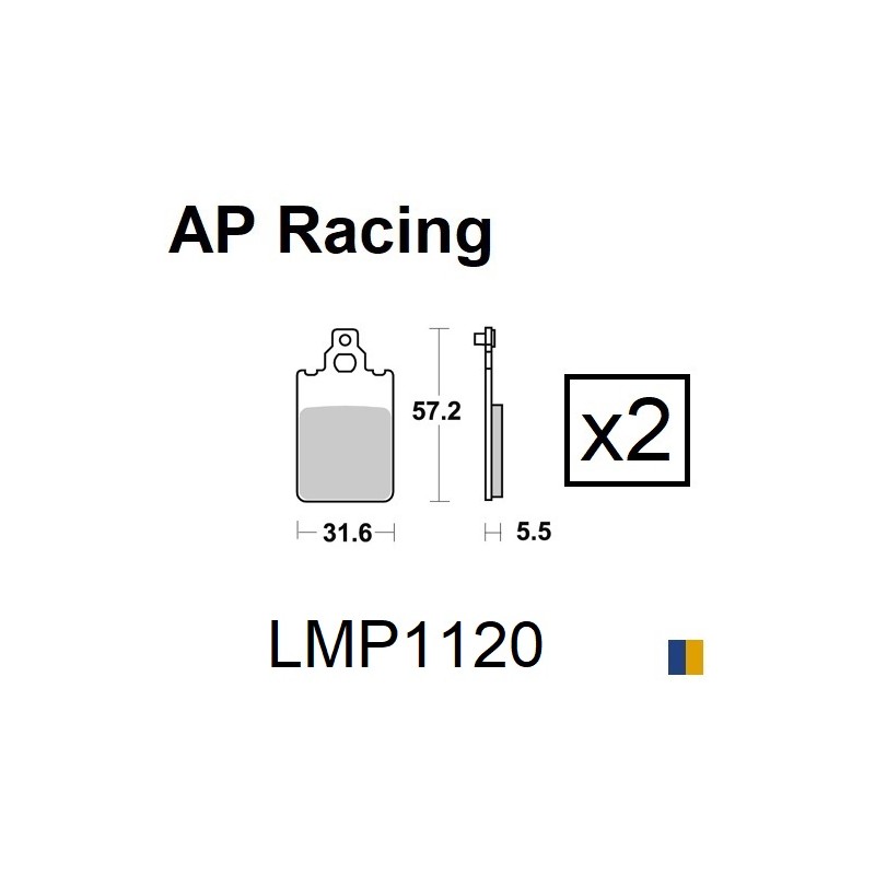 Plaquettes de frein AP Racing type LMP1120SC scooter