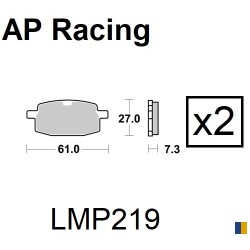 Plaquettes de frein AP Racing type LMP1124SC scooter