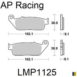 Brake pads AP Racing type LMP1125SC scooter