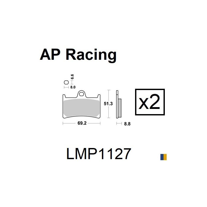 Plaquettes de frein AP Racing type LMP1127SC scooter