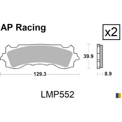 Plaquettes de frein AP Racing type LMP1131SC scooter
