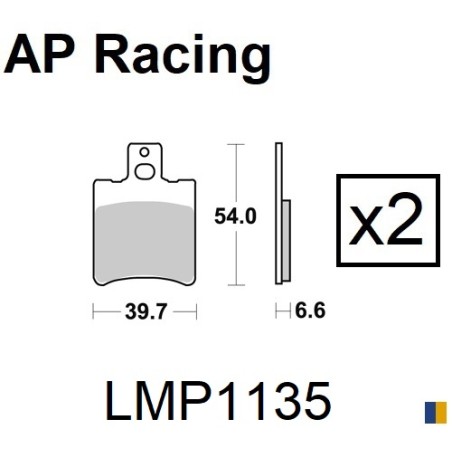 Brake pads AP Racing type LMP1135SC scooter