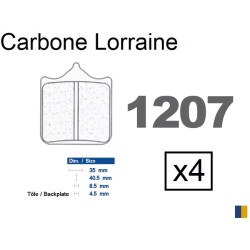Plaquettes de frein Carbone Lorraine type 1207 XBK5
