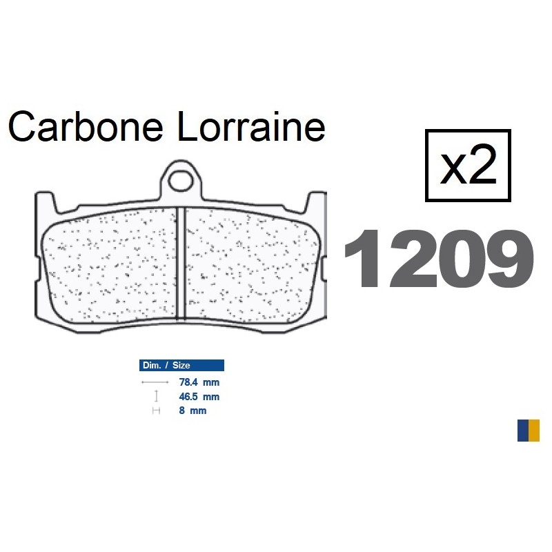Brake pads Carbone Lorraine type 1209 XBK5