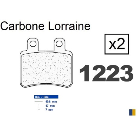 Plaquettes de frein Carbone Lorraine type 1223 A3+