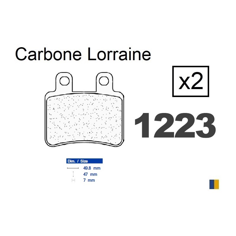 Plaquettes de frein Carbone Lorraine type 1223 RX3