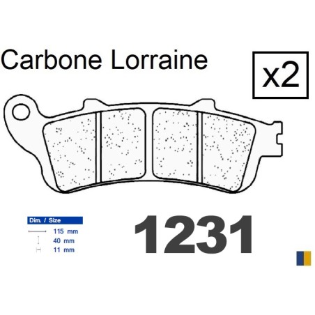 Plaquettes de frein Carbone Lorraine type 1231 RX3