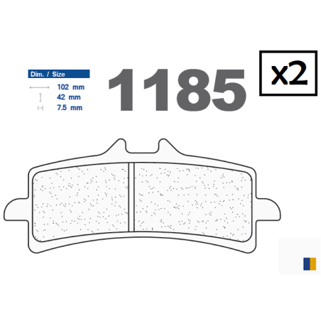 Plaquettes de frein Carbone Lorraine racing type 1185 C60