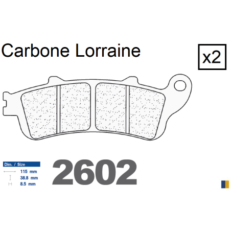 Carbone Lorraine Bremsbeläge hinten - Honda NT 650 V Deauville 2002-2005