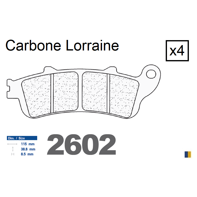 Plaquettes Carbone Lorraine de frein avant - Victory 1731 Vision 2008-2017