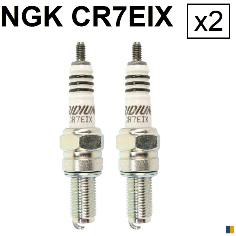 2 spark plugs NGK iridium CR7EIX - Kawasaki KVF 700 Prairie 2004-2006
