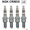 4 spark plugs NGK CR9EIX - Kawasaki Z800 ZR /E 2013-2017