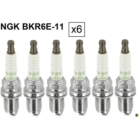 6 spark plugs NGK BKR6E-11 - Honda GL 1800 F6B 2013-2017