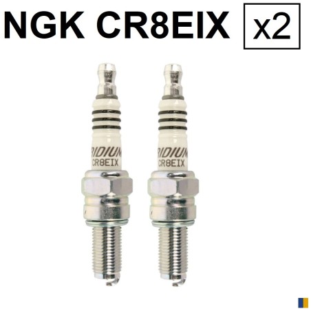 2 spark plugs NGK iridium CR8EIX - Kawasaki 1000 KLV 2004-2006
