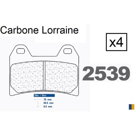 Carbone Lorraine racing front brake pads - Ducati 848 2008-2014