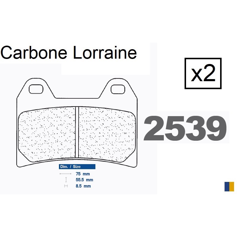 Brake pads Carbone Lorraine type 2539 XBK5