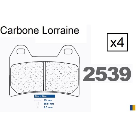 Plaquettes Carbone Lorraine frein avant - Aprilia Dorsoduro 750 Factory 2010-2013