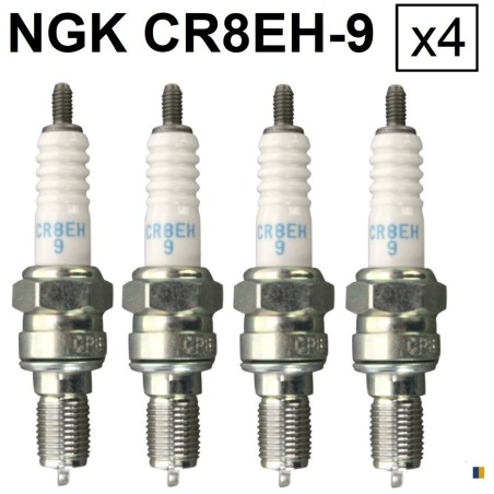 4 spark plugs NGK CR8EH-9 - Honda CBF 600 N/S /ABS 2008-2013