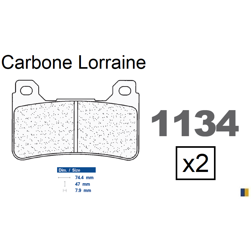 Plaquettes de frein racing Carbone Lorraine type 1134 C60