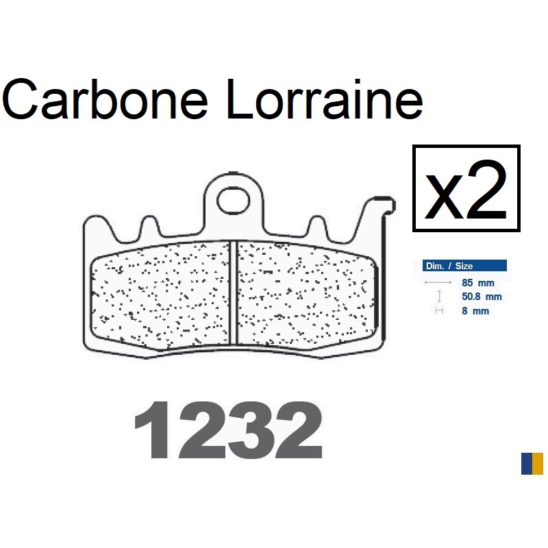 Brake pads Carbone Lorraine type 1232 XBK5