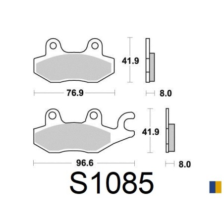 Plaquettes de frein Kyoto semi-métal type S1085