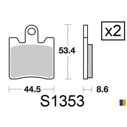 Plaquettes de frein Kyoto semi-métal type S1353