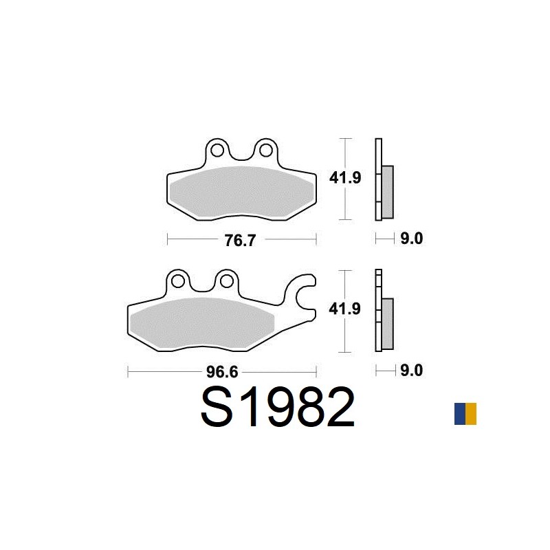 Plaquettes de frein Kyoto semi-métal type S1982
