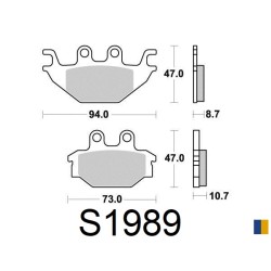 Plaquettes de frein Kyoto semi-métal type S1989