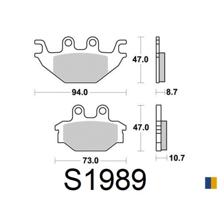 Brake pads Kyoto semi-metal type S1989