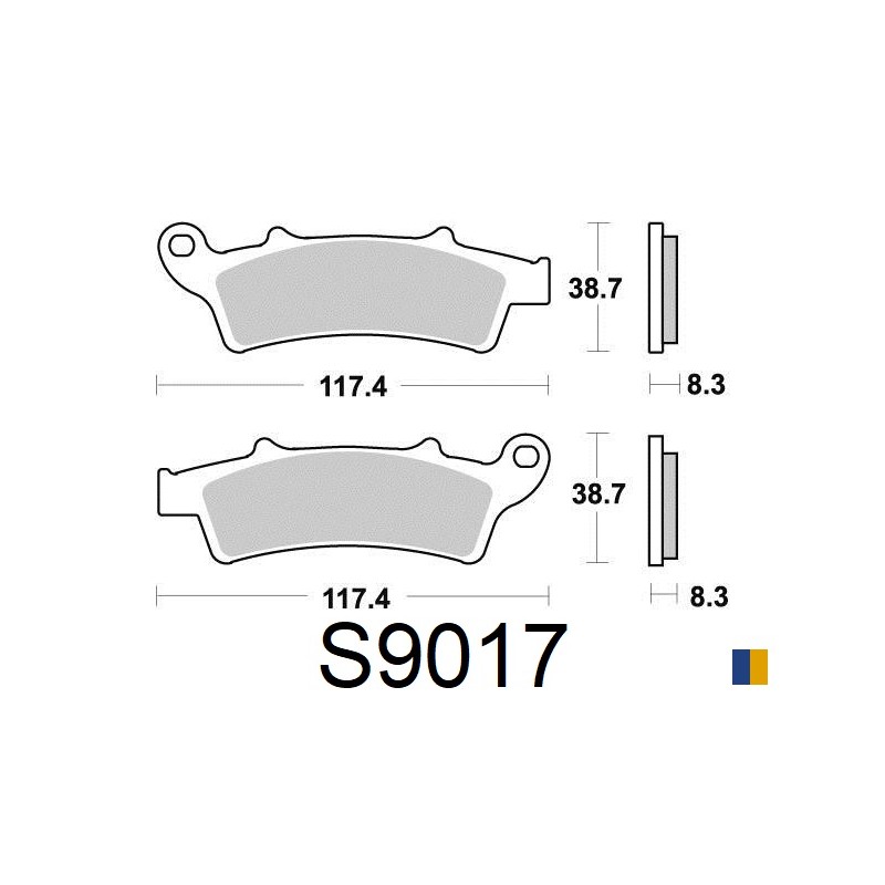 Plaquettes de frein Kyoto semi-métal type S9017