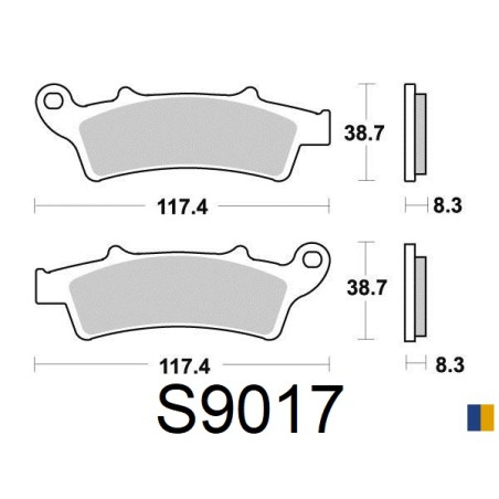 Plaquettes de frein Kyoto semi-métal type S9017