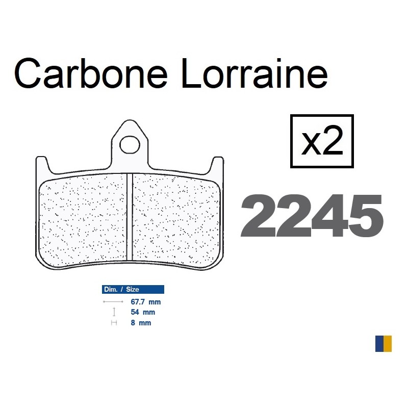 Plaquettes de frein Carbone Lorraine type 2245 A3+