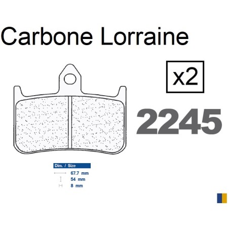 Pastiglie freno anteriore Carbone Lorraine tipo 2245 A3+