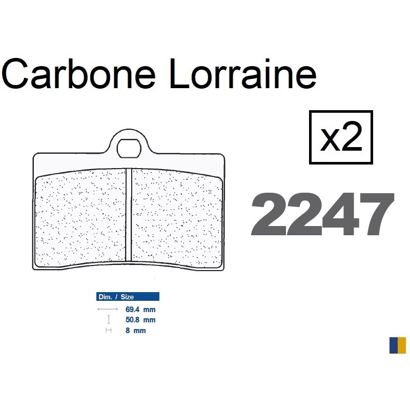 Pastiglie freno anteriore Carbone Lorraine tipo 2284 A3+