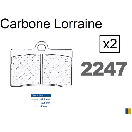 Plaquettes de frein Carbone Lorraine type 2247 XBK5