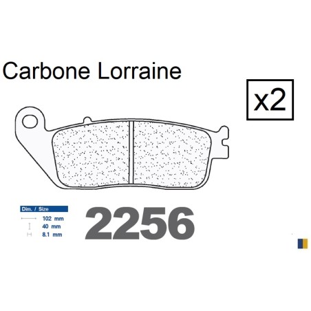 Plaquettes de frein Carbone Lorraine type 2256 A3+