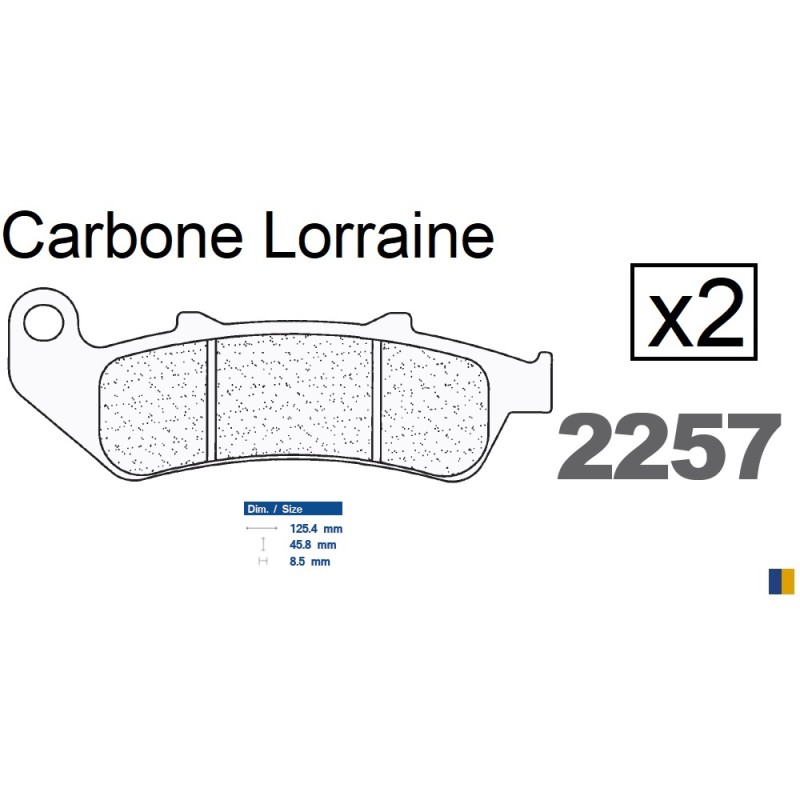 Plaquettes de frein Carbone Lorraine type 2257 A3+
