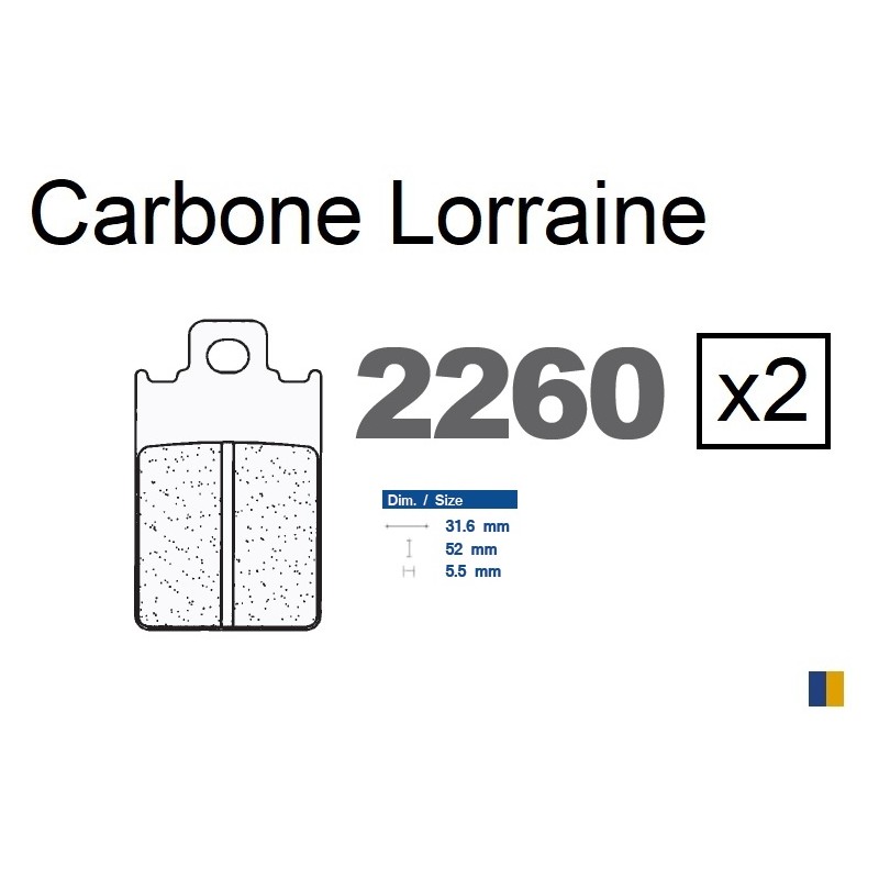 Brake pads Carbone Lorraine type 2260 S4