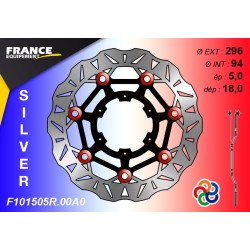 Disque de frein avant wave France Equipement type F101505R.00A0 avec oeillets de couleur