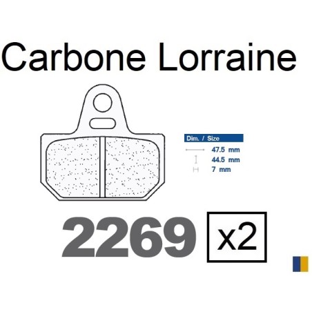 Brake pads Carbone Lorraine type 2269 RX3