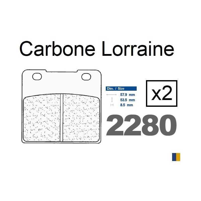 Brake pads Carbone Lorraine type 2280 A3+