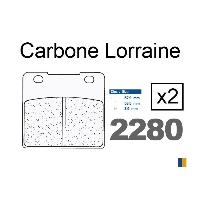 Plaquettes de frein Carbone Lorraine type 2280 A3+