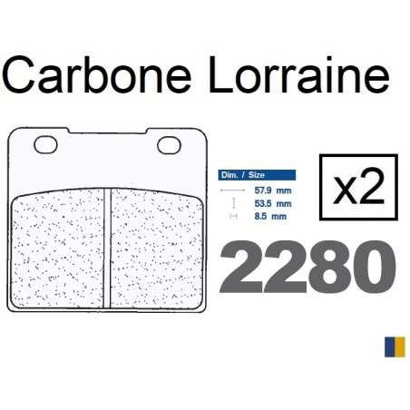 Plaquettes de frein Carbone Lorraine type 2280 A3+