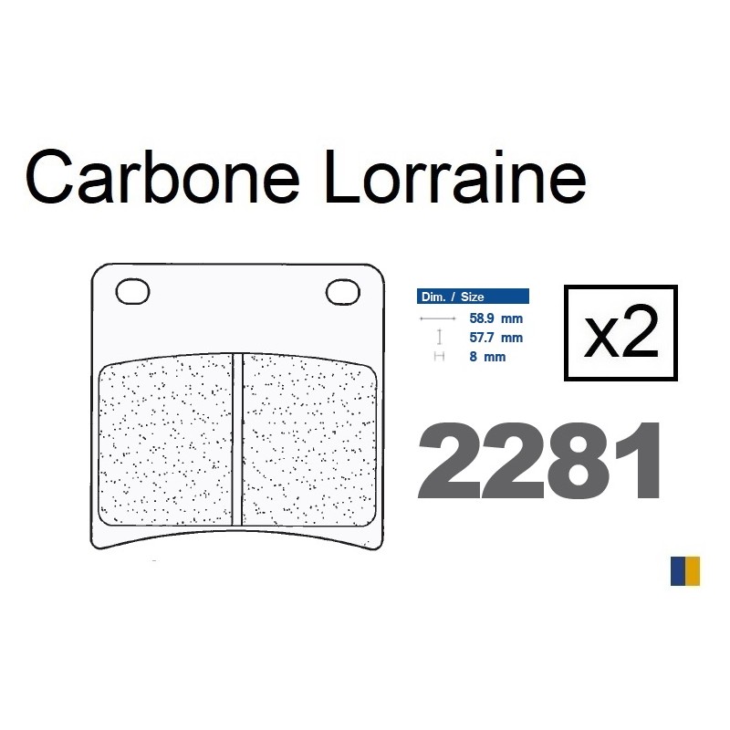 Plaquettes de frein Carbone Lorraine type 2281 A3+
