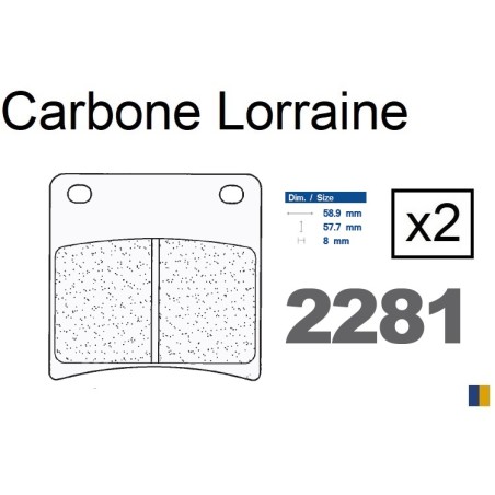 Brake pads Carbone Lorraine type 2281 RX3