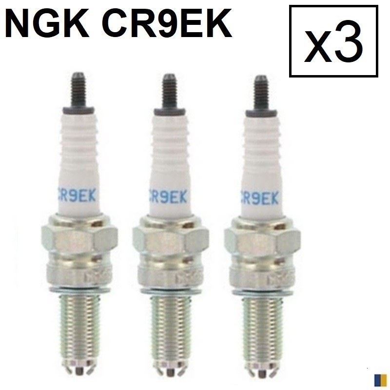 3 spark plugs NGK CR9EK - Triumph Street Triple 675 R 2009-2017
