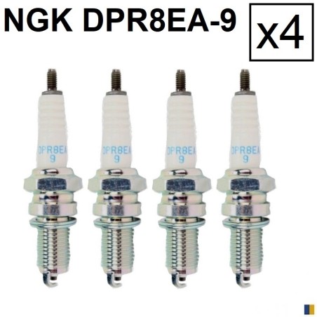 4 spark plugs NGK DPR8EA-9 - Yamaha FJ 1200 ABS 1991-1994
